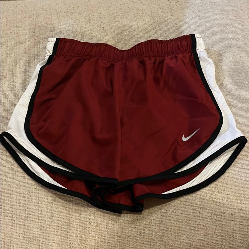 NWOT Nike Womens Garnet and White Shorts Size xs